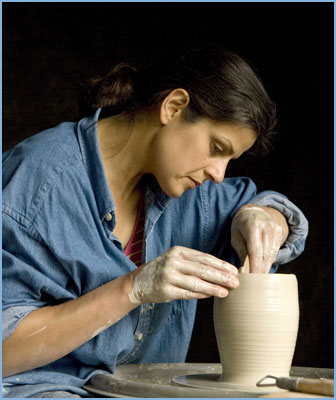 Jane Sleator at work